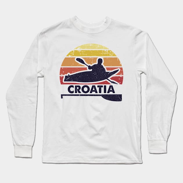 Croatia kayaking gift Long Sleeve T-Shirt by SerenityByAlex